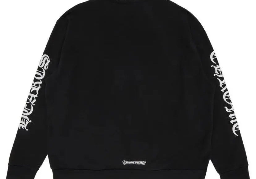 Chrome Hearts Neck Letters Logo Crewneck Black