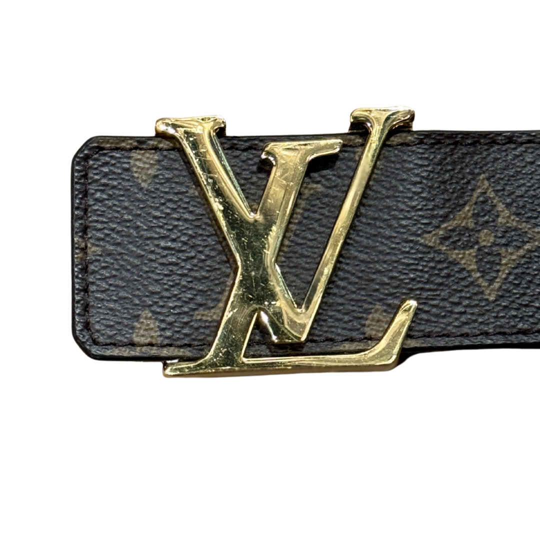 Louis Vuitton LV Initiales Belt Brown Monogram (Preowned Size 85/34)