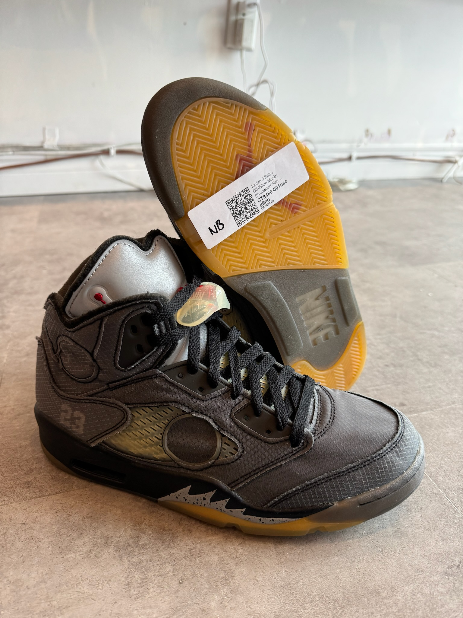 Jordan 5 Retro Off-White Muslin (Preowned Size 9 NB)