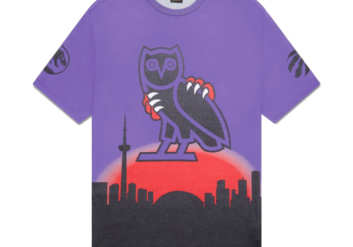 Ovo Toronto Raptors Jurassic Park Skyline T-Shirt Purple (Preowned)