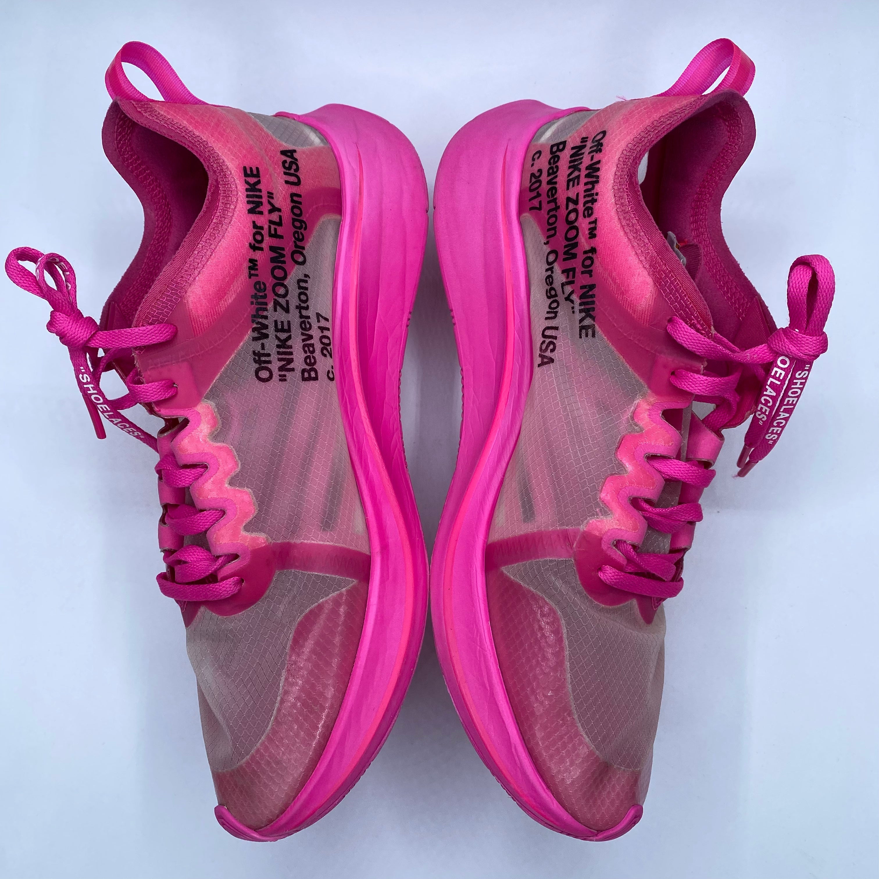 Nike Zoom Fly SP Off-White Tulip Pink (Preowned Size 9.5)