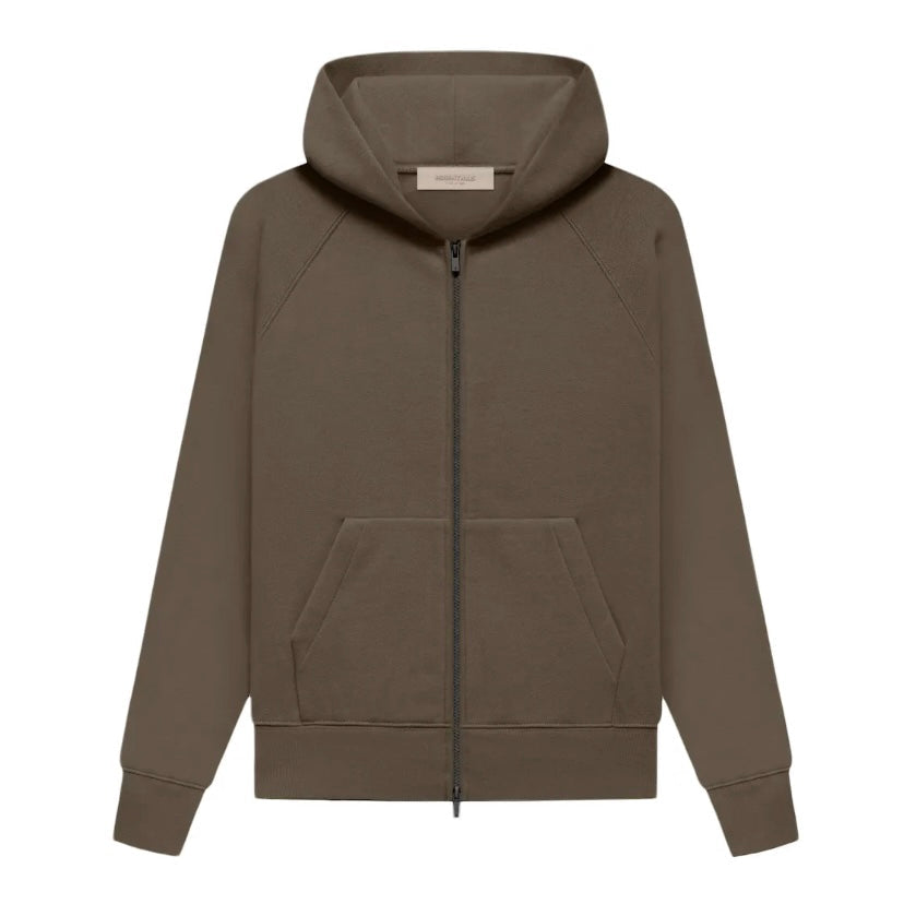 Fear of God Essentials Hoodie Kids Full-Zip Hoodie (FW22) Wood