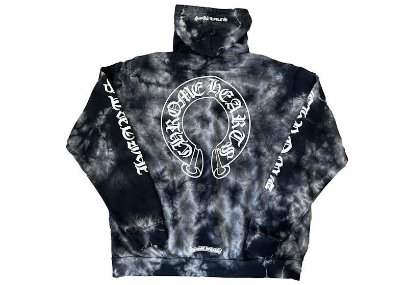 Chrome Hearts Horseshoe Hoodie Black Tie Dye