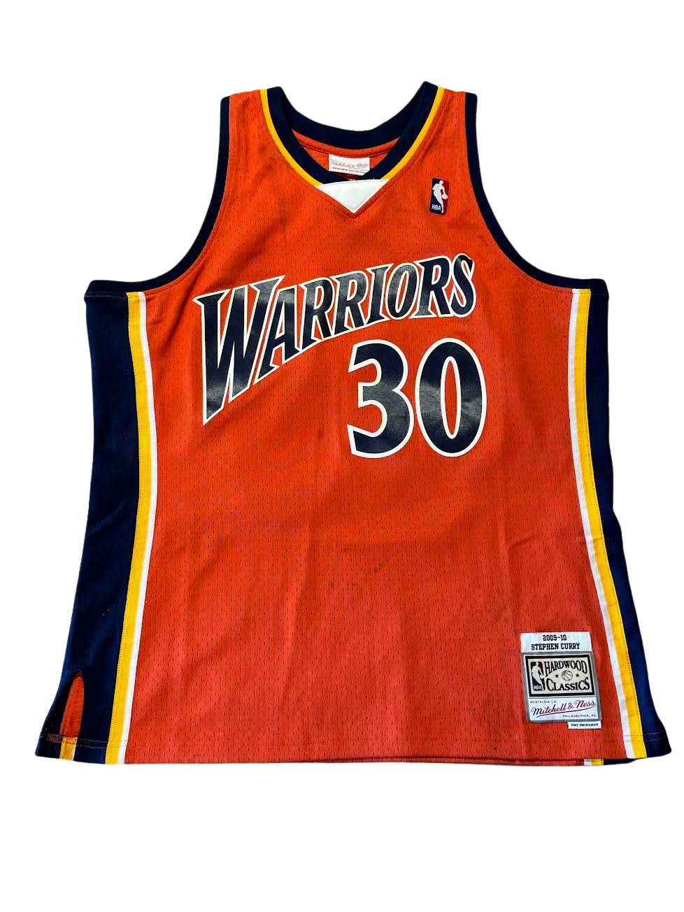 Mitchell & Ness Steph Curry Orange Golden State Warriors 2009-10 Swingman Jersey (Preowned)