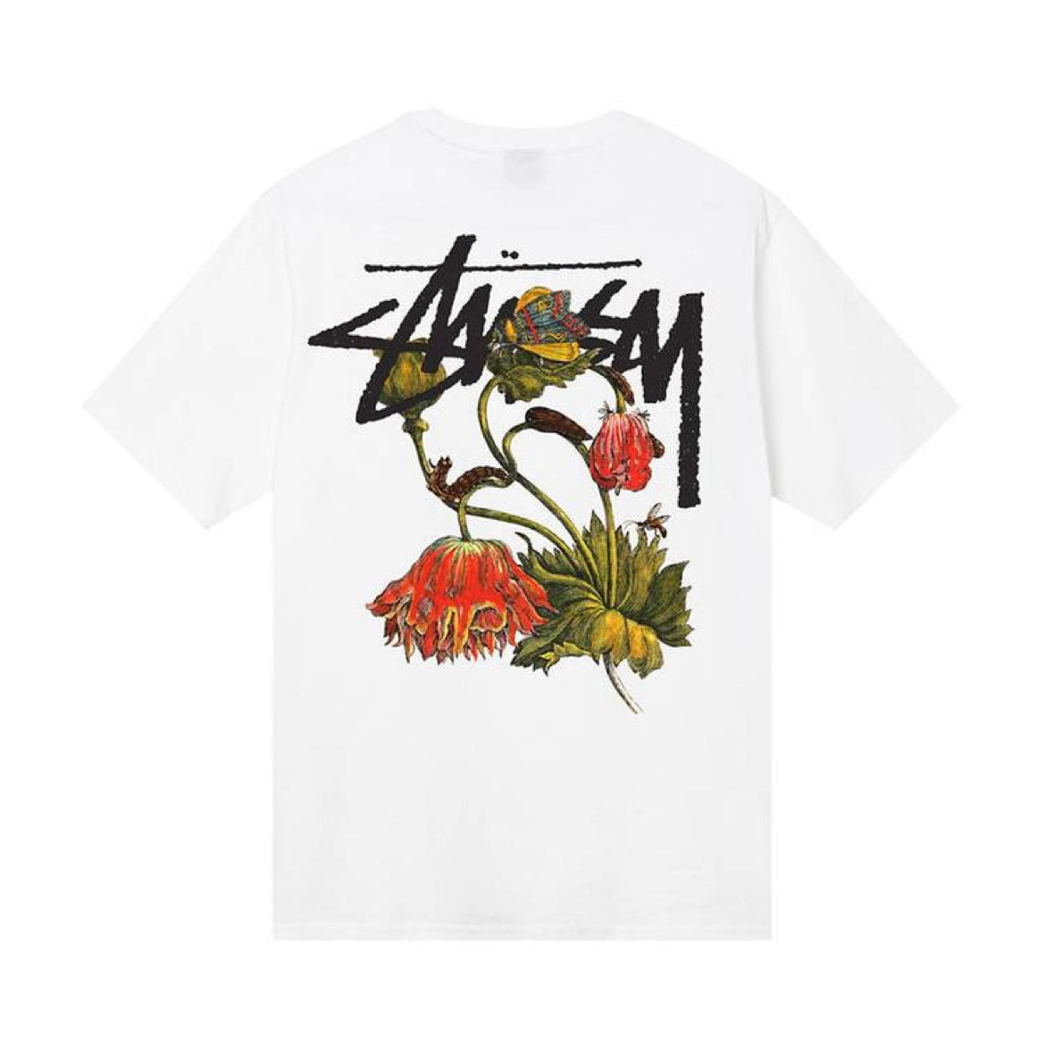 Stussy Withered Flower Tee White