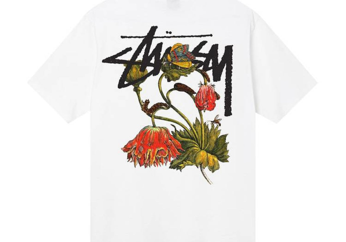 Stussy Withered Flower Tee White