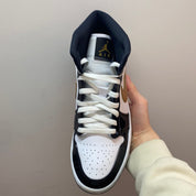 Jordan 1 Mid Patent Black White Gold (Preowned)