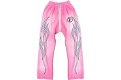 Hellstar Flame Flare Sweatpants Pink (Tried On)