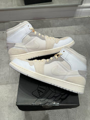 Jordan 1 Mid SE Craft Inside Out White Grey (Preowned)