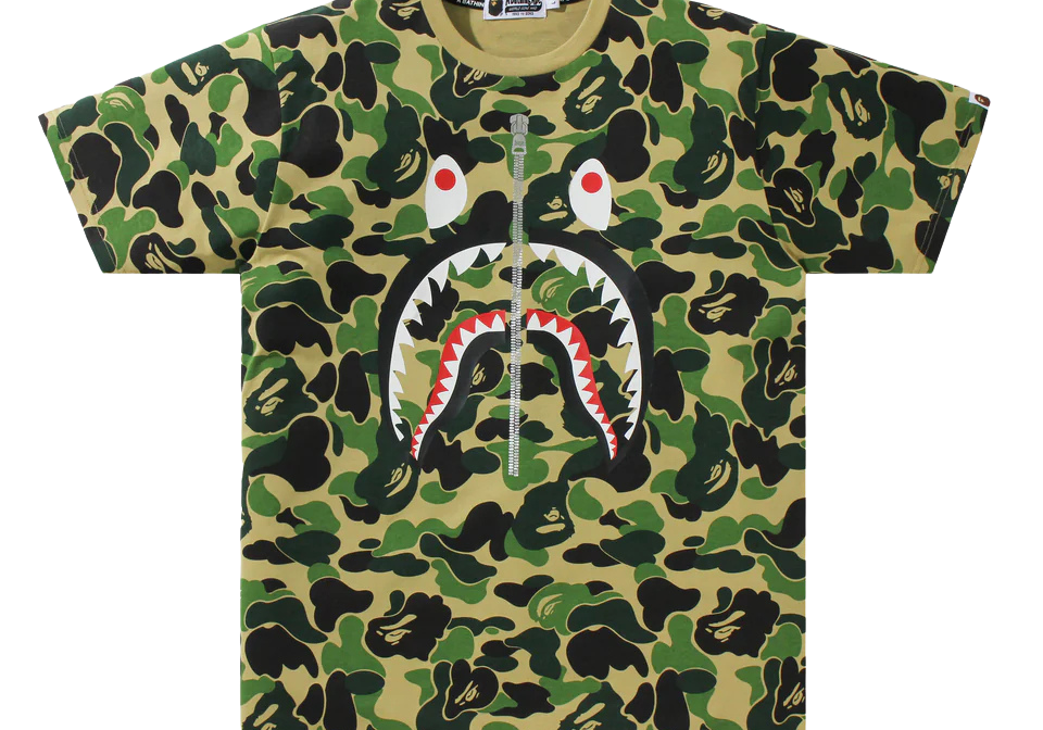 BAPE Big ABC camo Shark Tee Green