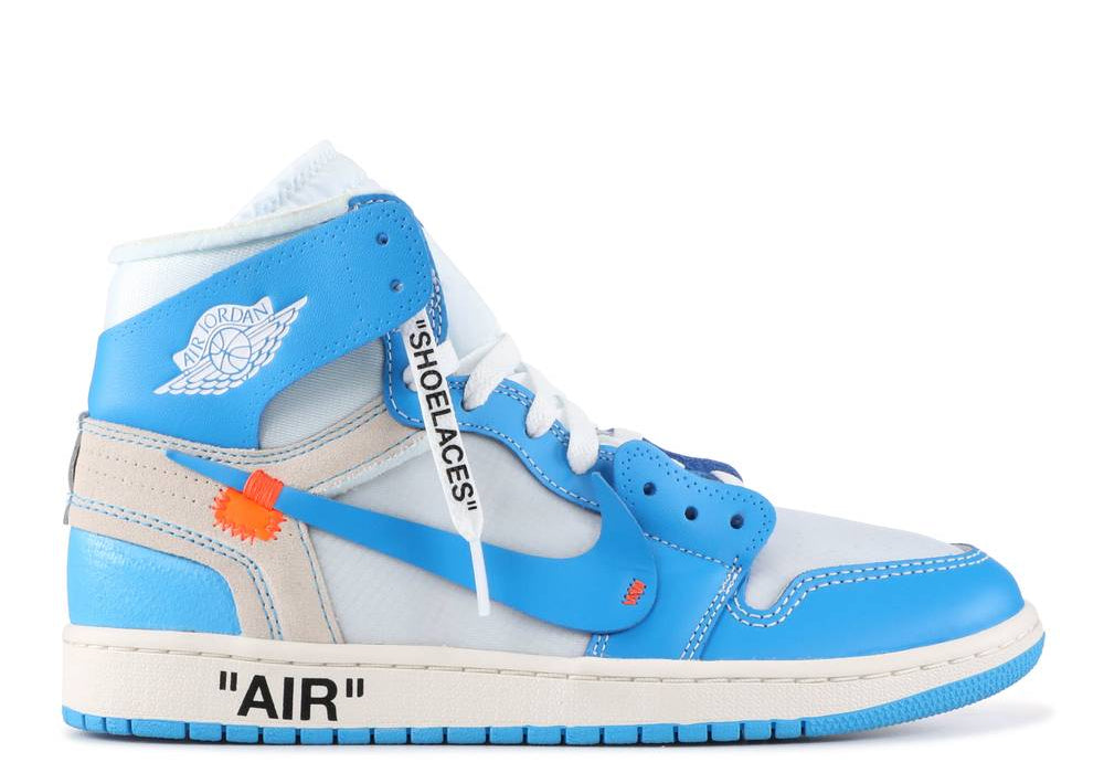 Jordan 1 Retro High Off-White University Blue (Preowned Size 9 NB)