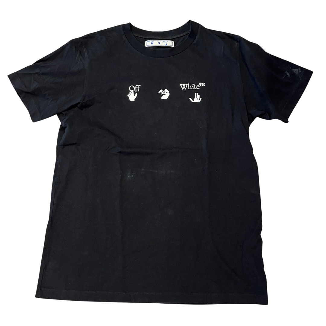 Off-White Hands Logo T-Shirt Black (Preowned)