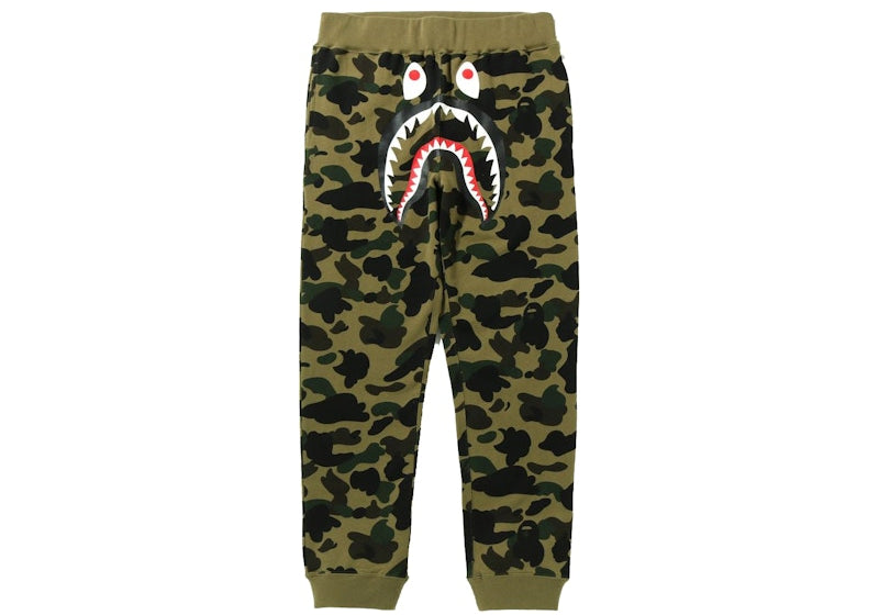 BAPE 1st Camo Shark Slim Sweat Pants (SS22) Green