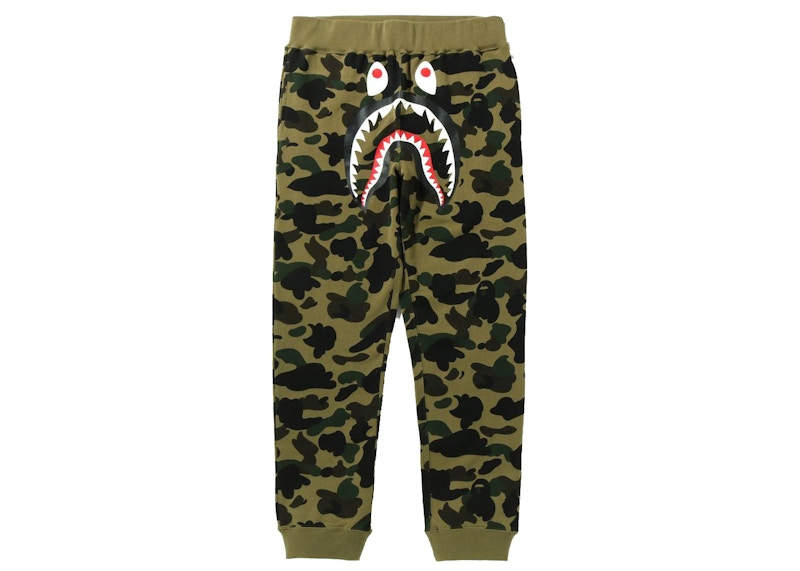 BAPE 1st Camo Shark Slim Sweat Pants (SS22) Green