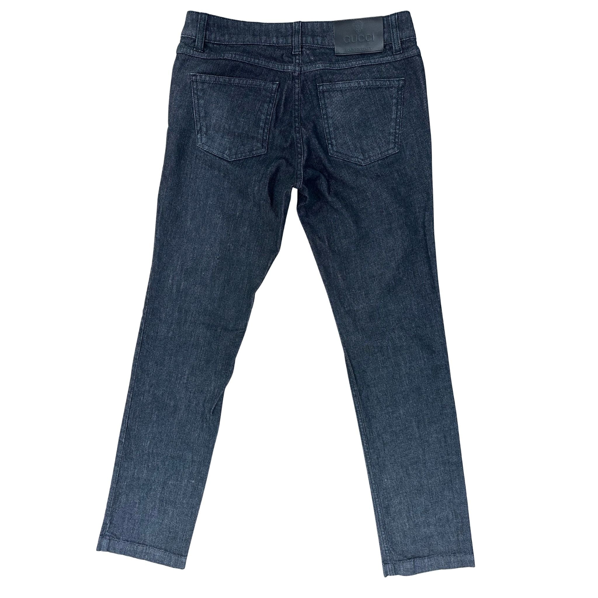 Gucci Uniform Straight Leg Denim Jeans Black, pre-owned, size 30 – photo 2 of 2