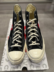 Converse X CDG Play Chuck Taylor All-Star 70 Hi Black (Preowned Size 12)