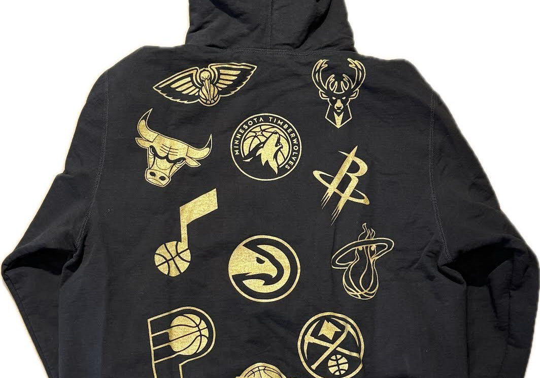 Ovo x NBA OG Owl Allover Logos Hoodie Black (Preowned)