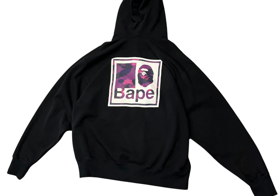 Bape ABC Purple Camo Black Full Zip Hoodie (Preowned)