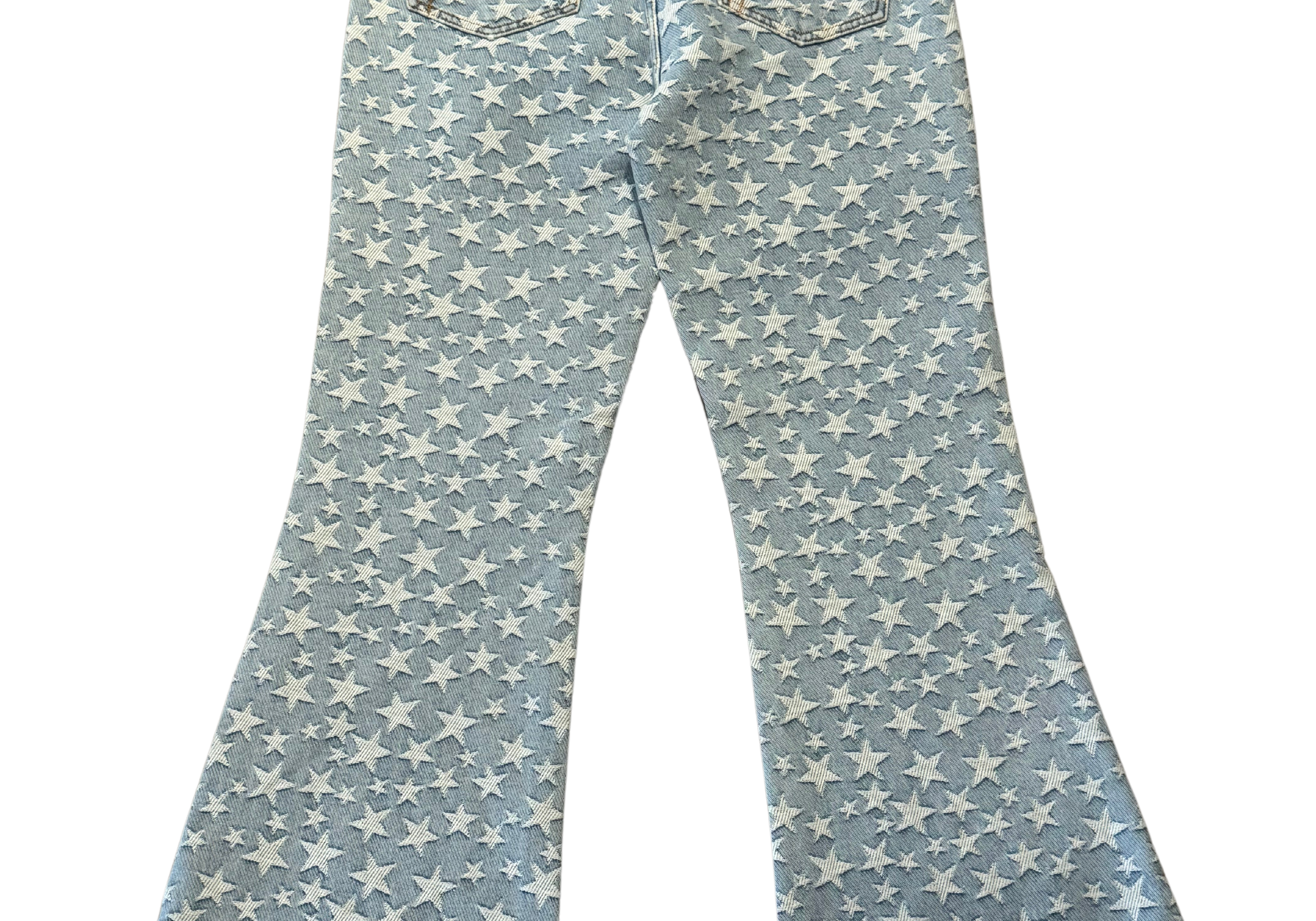 ERL Star Jacquard Light Wash Flared Denim (Preowned)