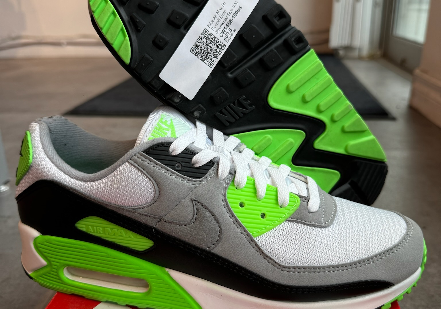 Nike Air Max 90 Recraft Lime (Preowned Size 9.5)