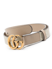 Gucci GG Marmont Leather Belt Neutral (Preowned Size 85/34)