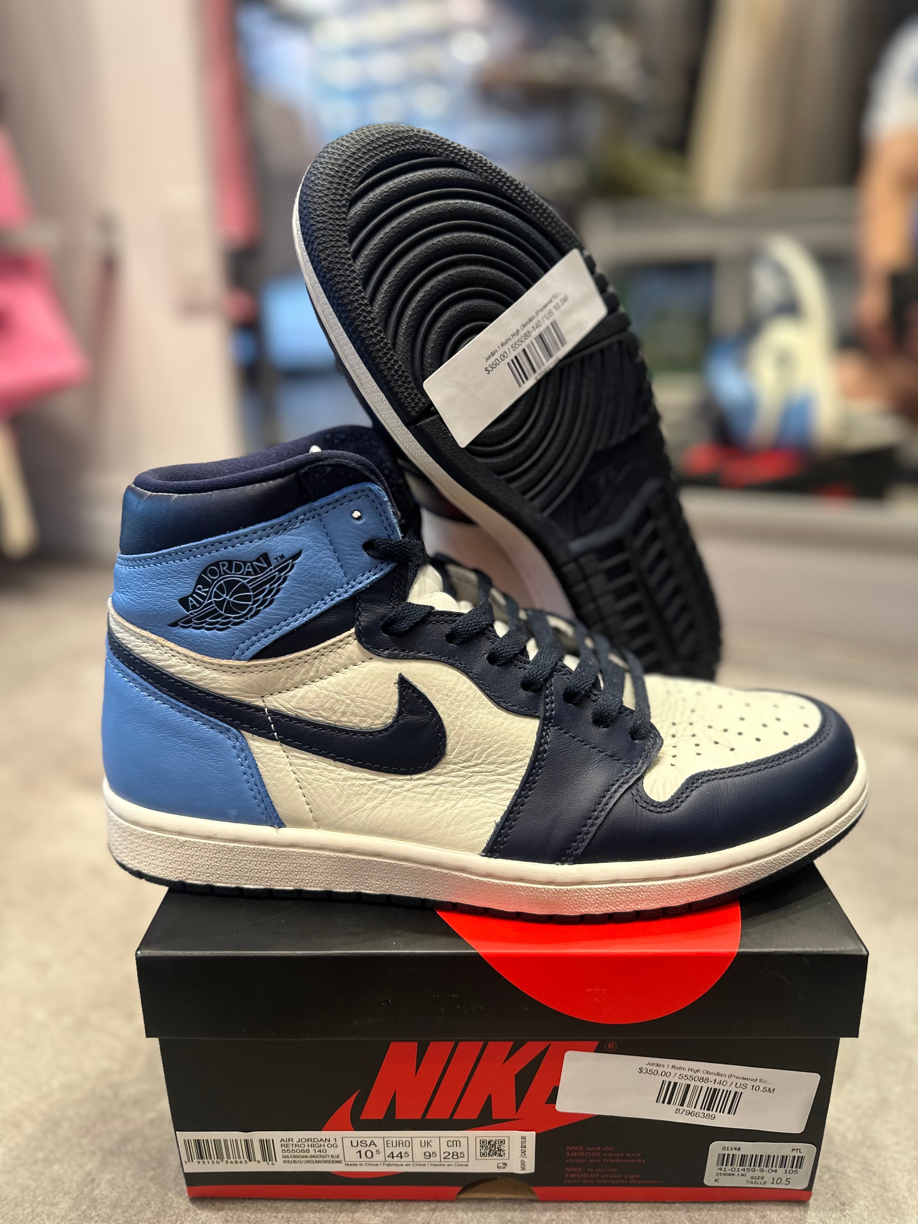 Jordan 1 Retro High Obsidian (Preowned Size 10.5)