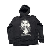 Chrome Hearts Multi Cross Cemetery Thermal Zip-Up Hoodie Black (Preowned)