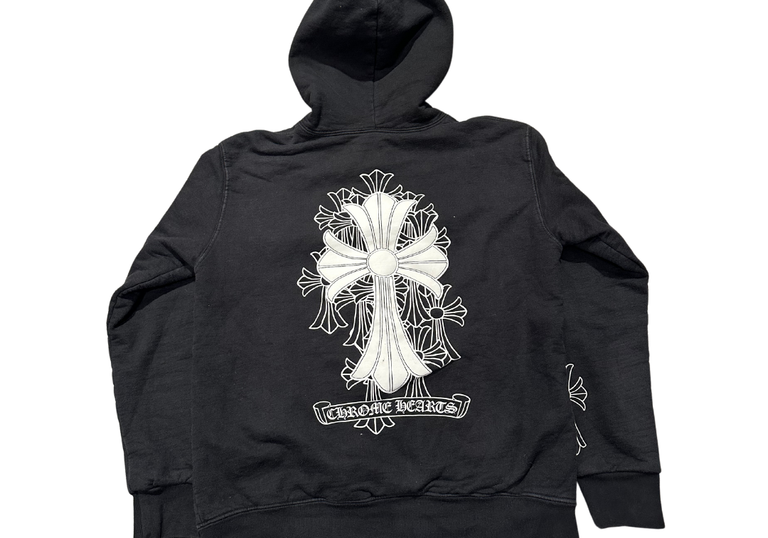 Chrome Hearts Multi Cross Cemetery Thermal Zip-Up Hoodie Black (Preowned)