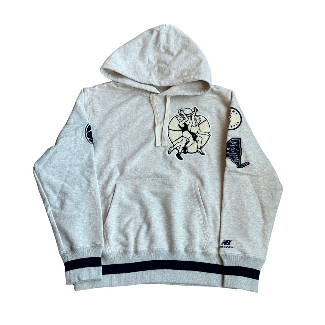 Aime Leon Dore Chenille Basketball Hoodie Grey