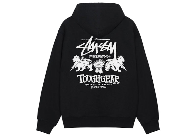 Stussy Tough Gear International Hoodie Black (Preowned Size M)