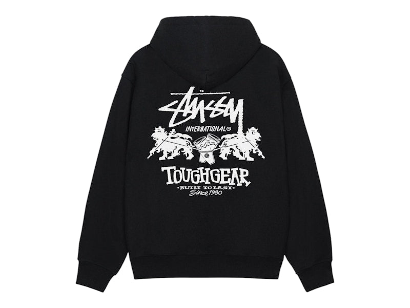 Stussy Tough Gear International Hoodie Black (Preowned Size M)