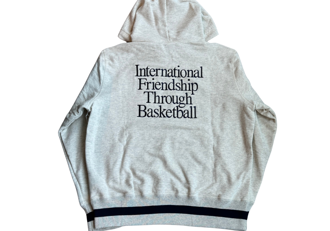 Aime Leon Dore Chenille Basketball Hoodie Grey