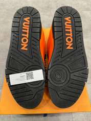 Louis Vuitton LV Trainer Orange Black (Preowned LV 8.5/ US 10M)