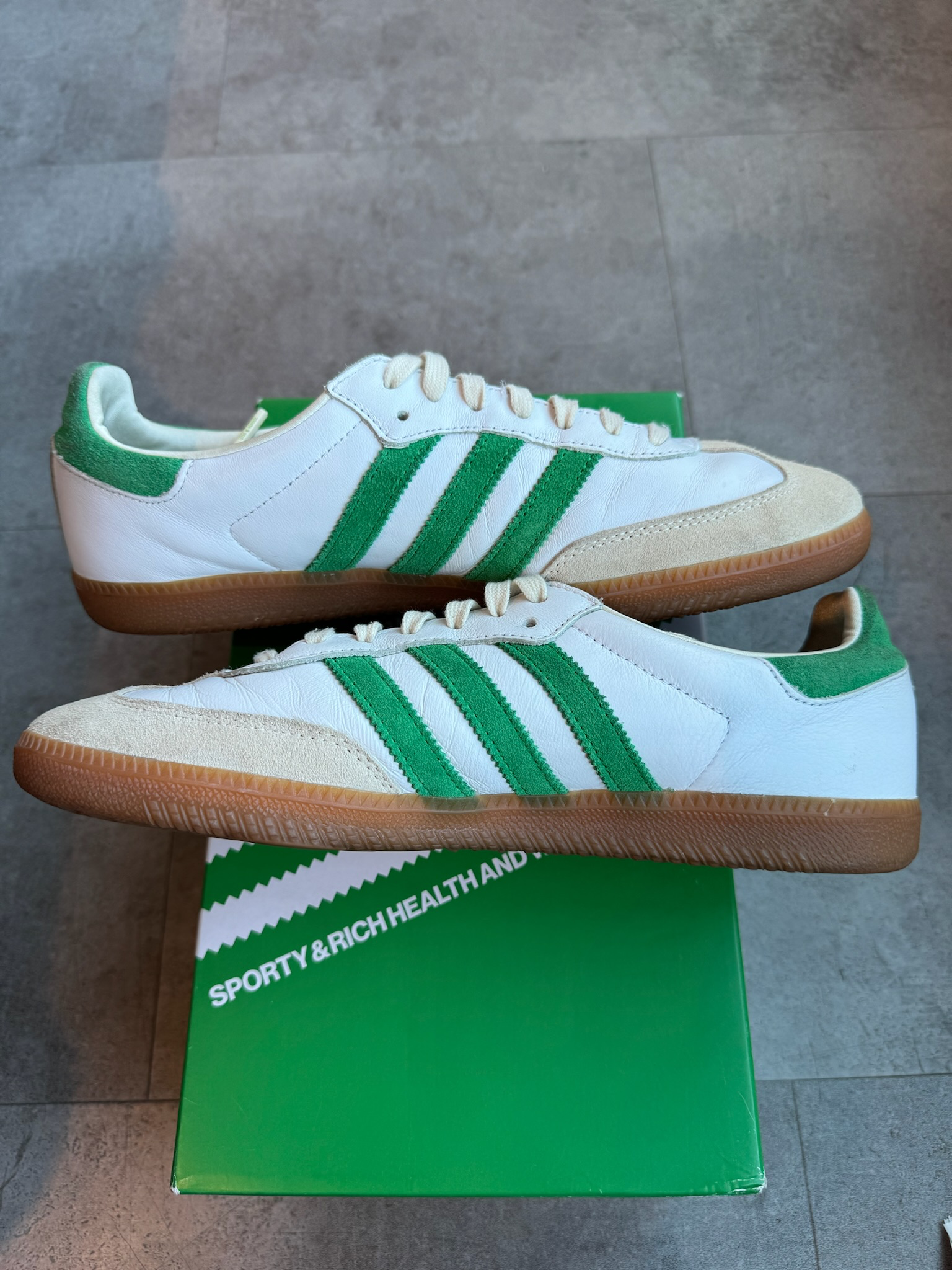 Adidas Samba OG Sporty & Rich White Green (Preowned Size 9.5)