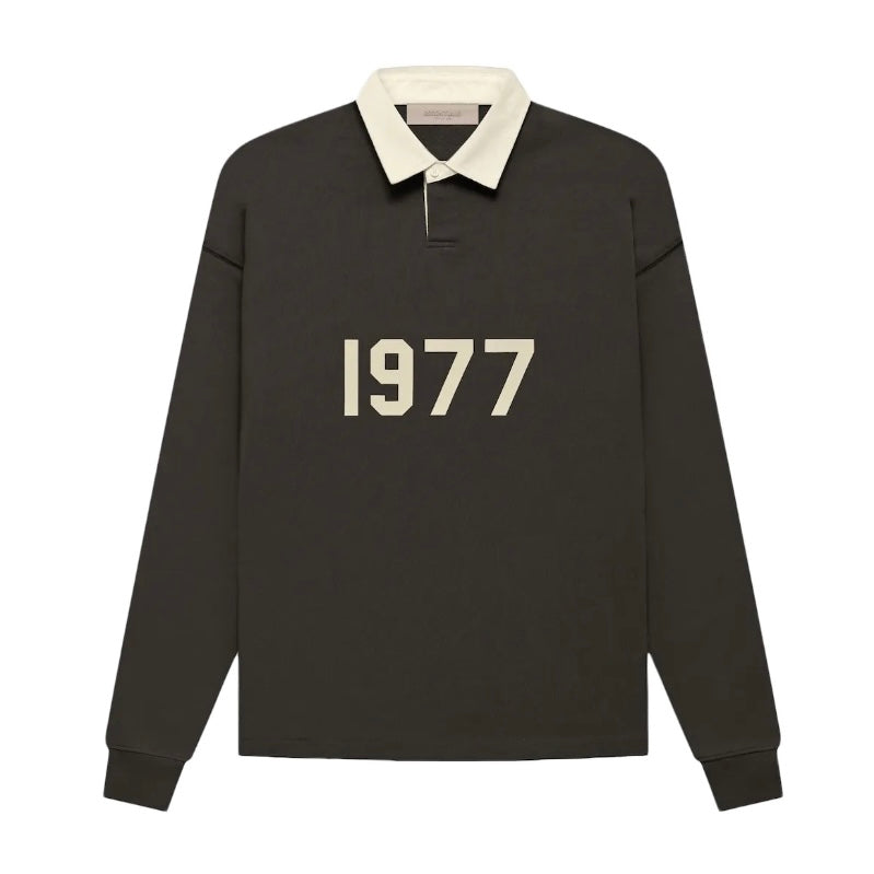 Fear of God Essentials Henley Rugby (FW22) Off Black