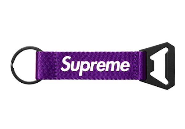 Supreme Bottle Opener Webbing Keychain Purple