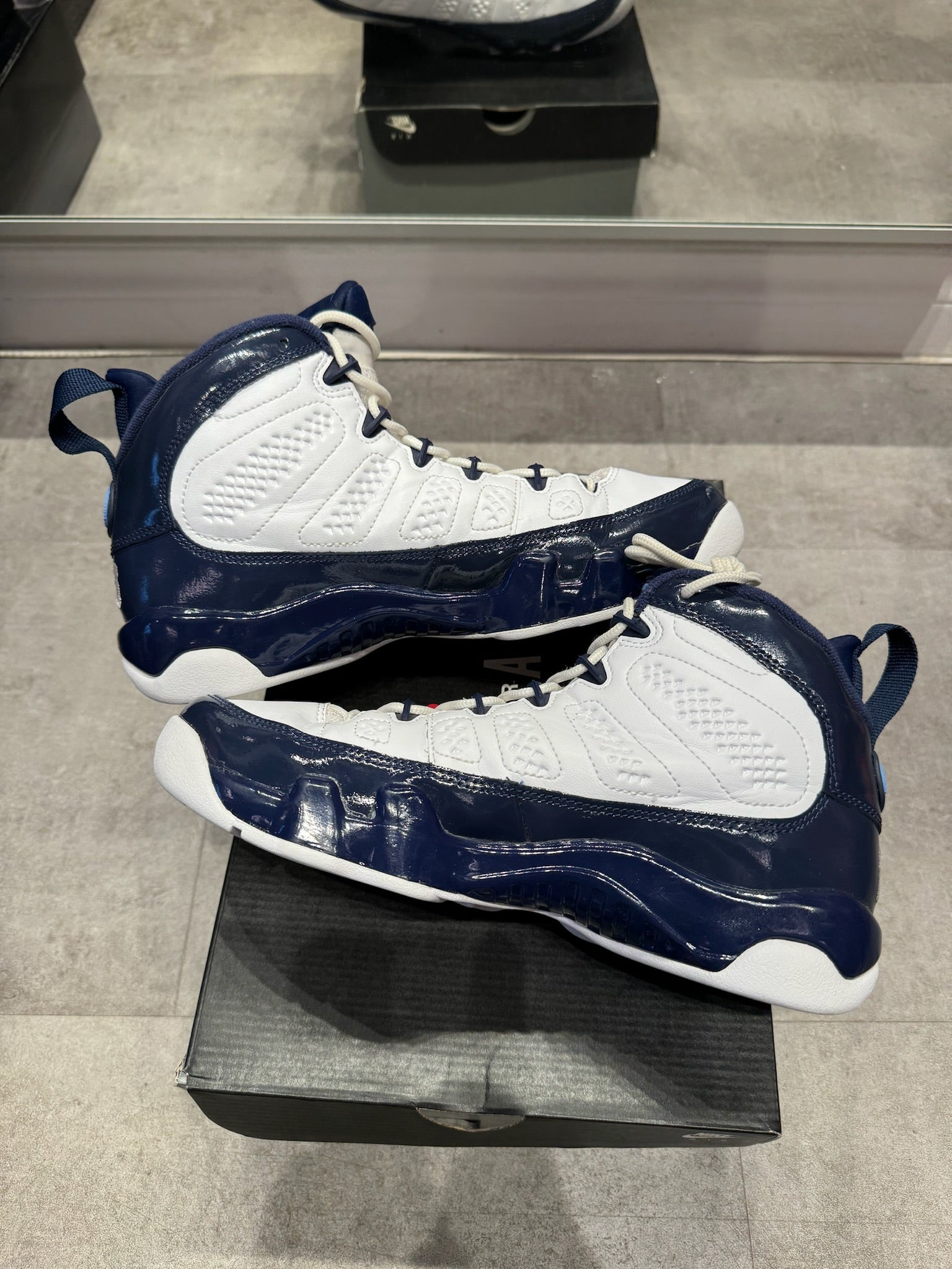 Jordan retro 9 pearl blue sale