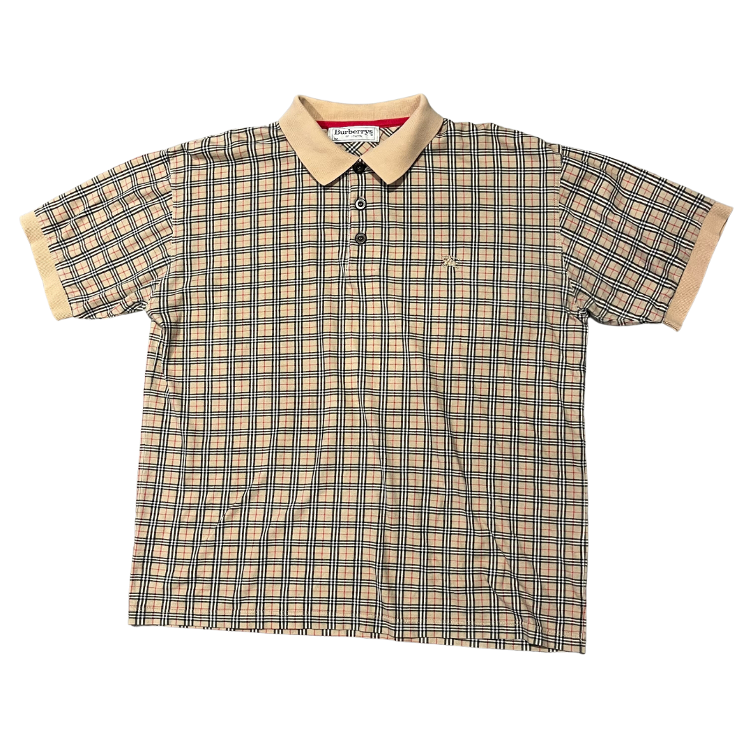 Vintage 90's Burberry's London Nova Check Polo Shirt (Preowned)