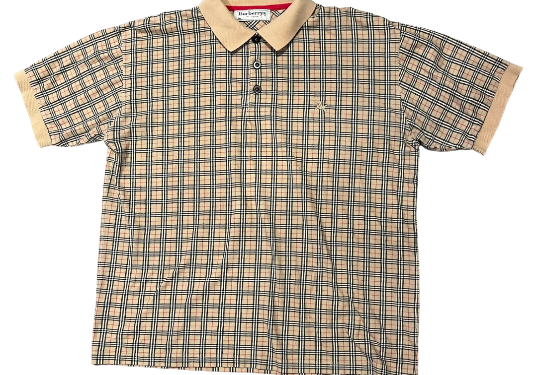 Vintage 90's Burberry's London Nova Check Polo Shirt (Preowned)