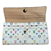 Louis Vuitton x Takashi Murakami Sarah Wallet White (Preowned)