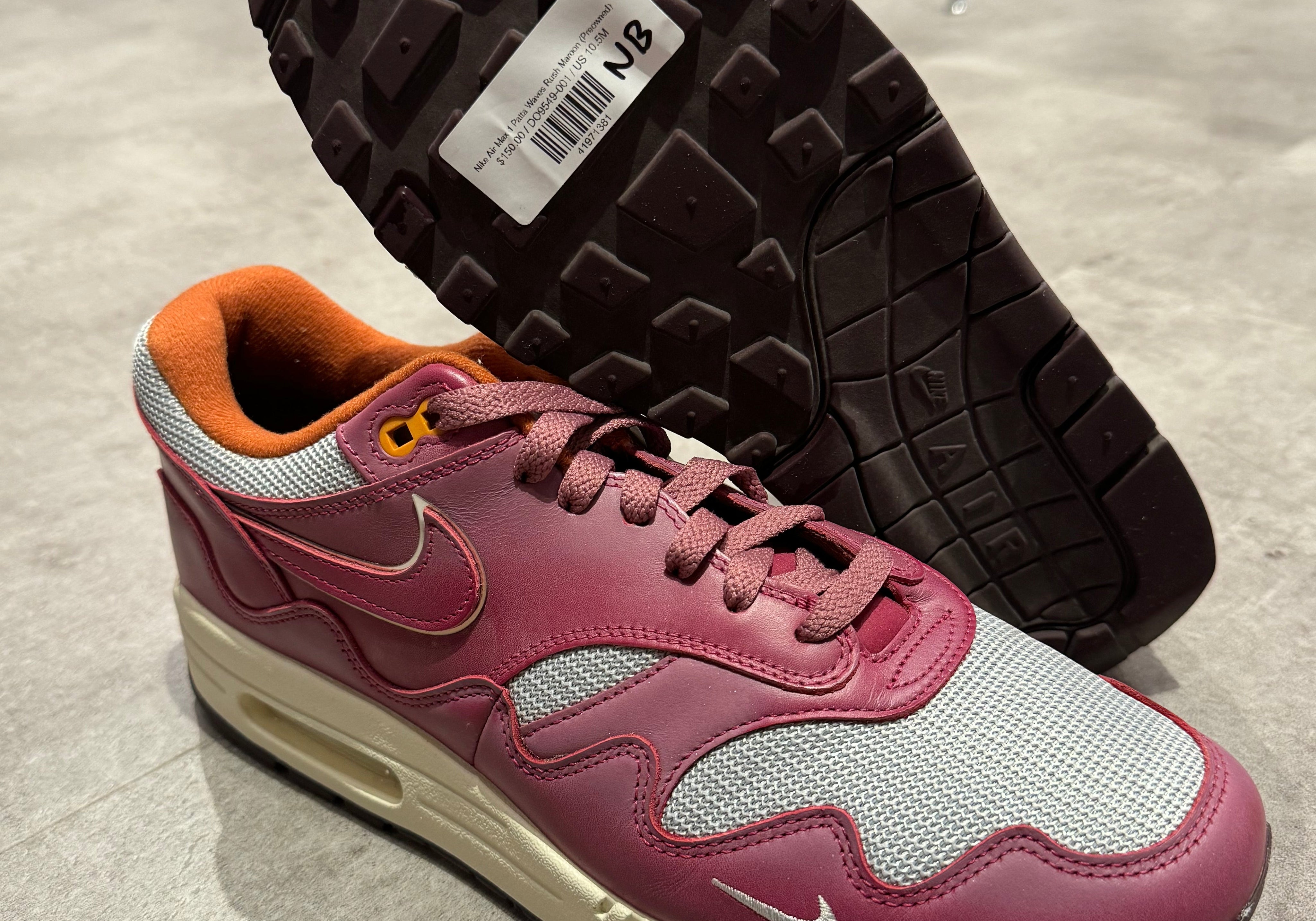 Nike Air Max 1 Patta Waves Rush Maroon (Preowned)