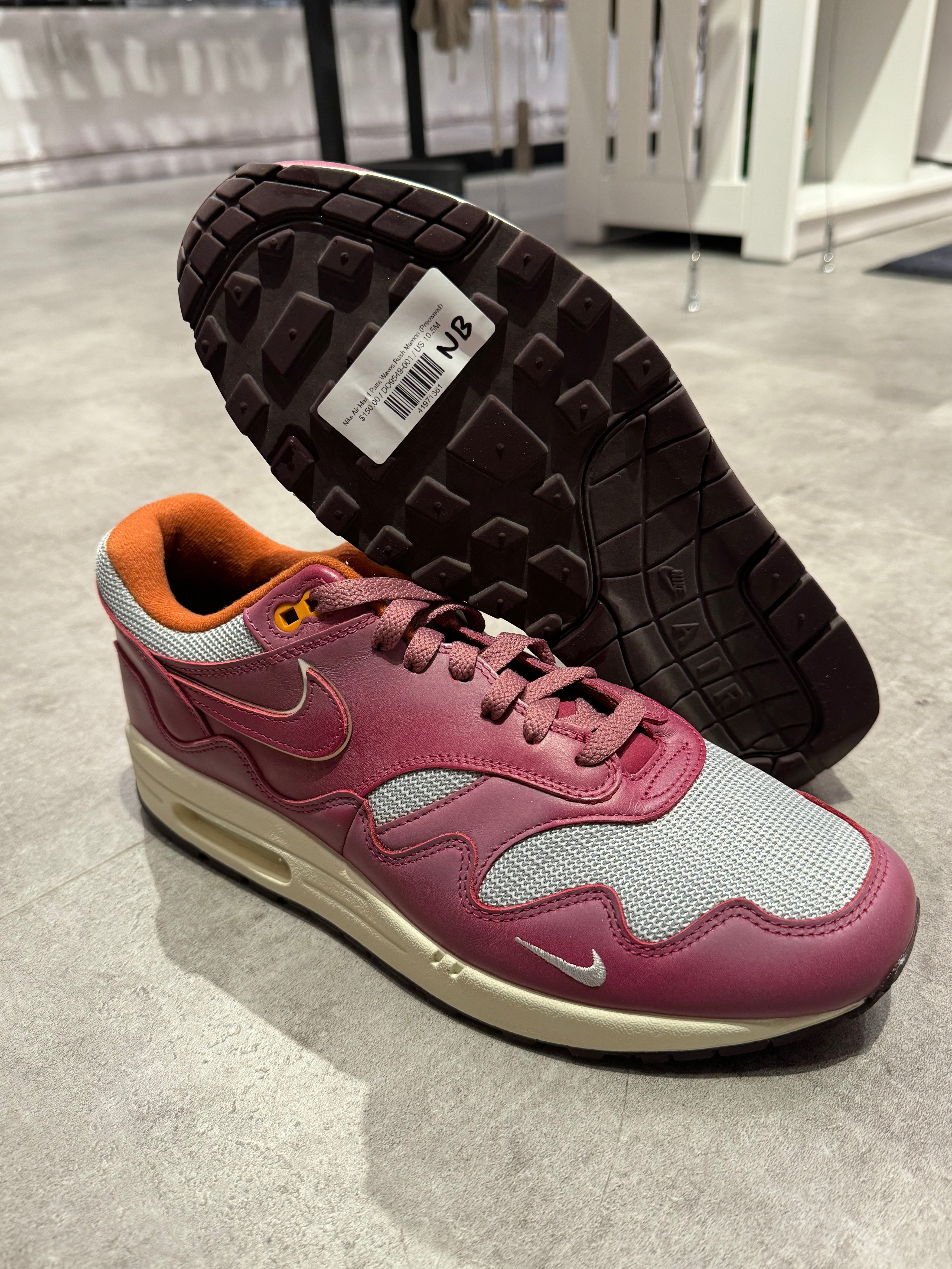 Nike Air Max 1 Patta Waves Rush Maroon (Preowned)