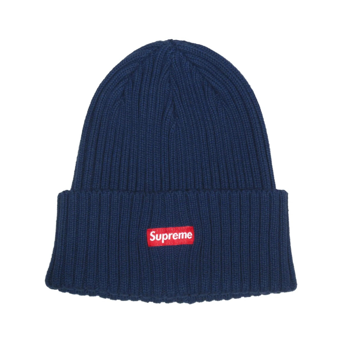 Supreme Overdyed Ribbed Beanie Navy (Preowned)