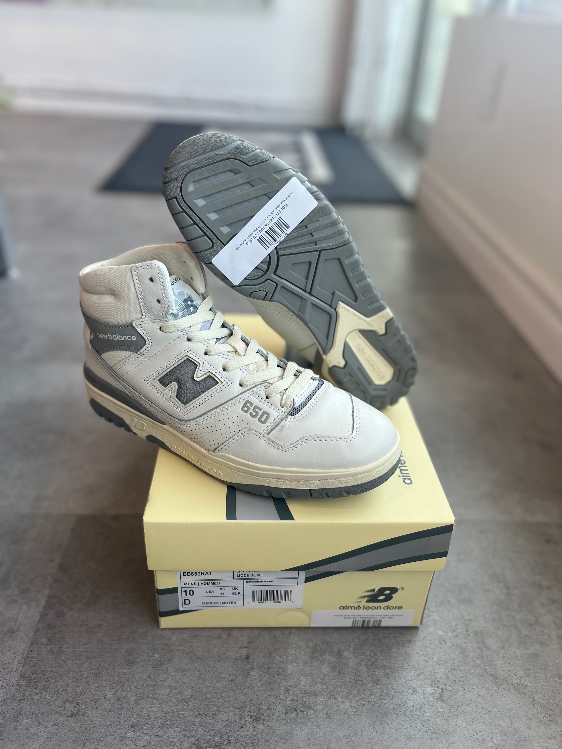 New Balance 650R Aime Leon Dore White Grey (Preowned) – Utopia Shop