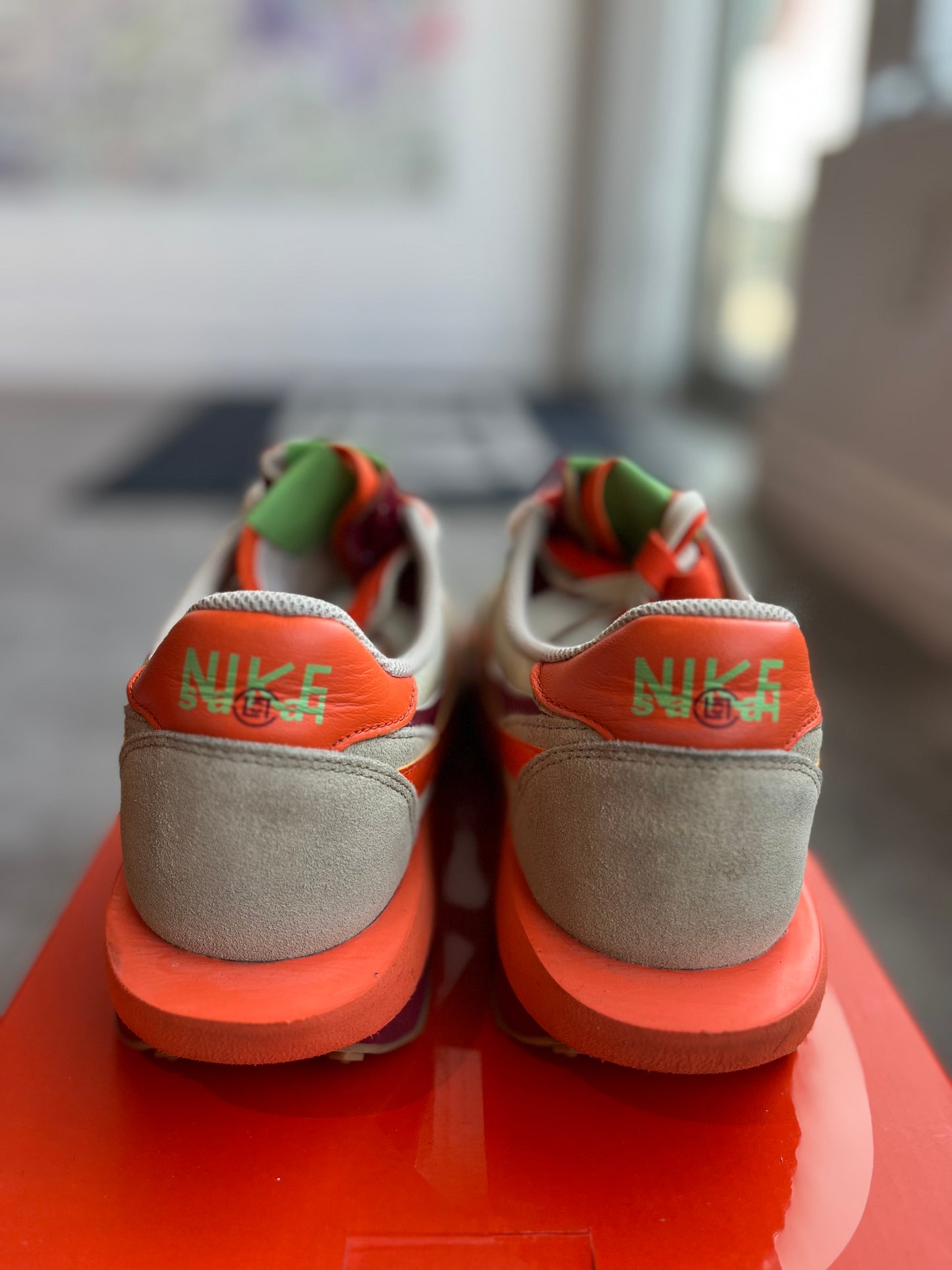 Nike LD Waffle Sacai Clot Kiss Of Death Net Orange Blaze (Preowned)