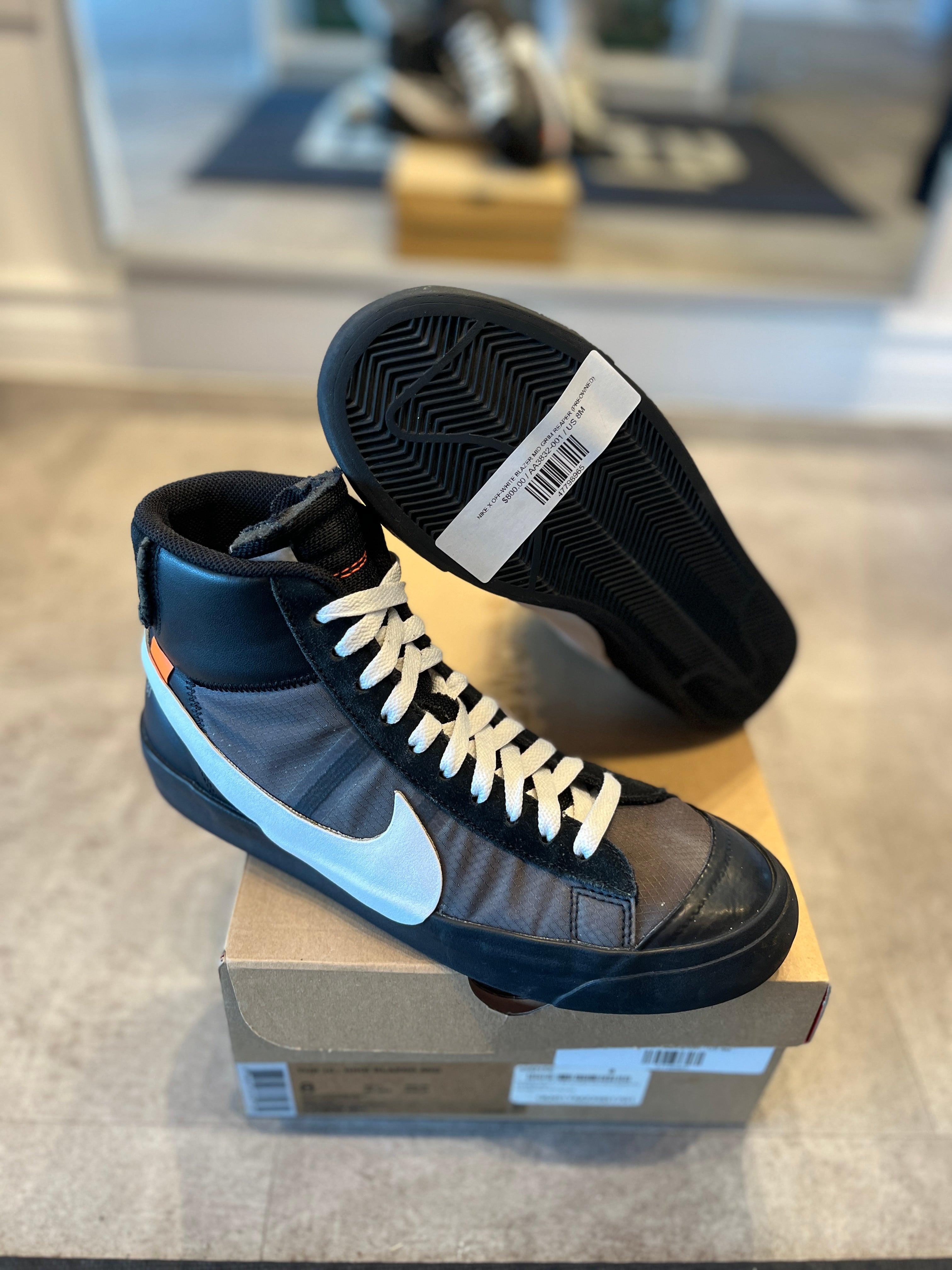 Nike blazer mid shop off-white grim reaper mens