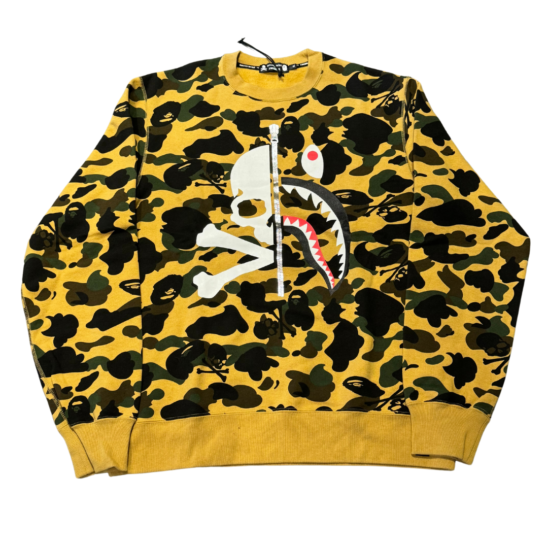 Bape X Mastermind Crewneck Yellow Camo