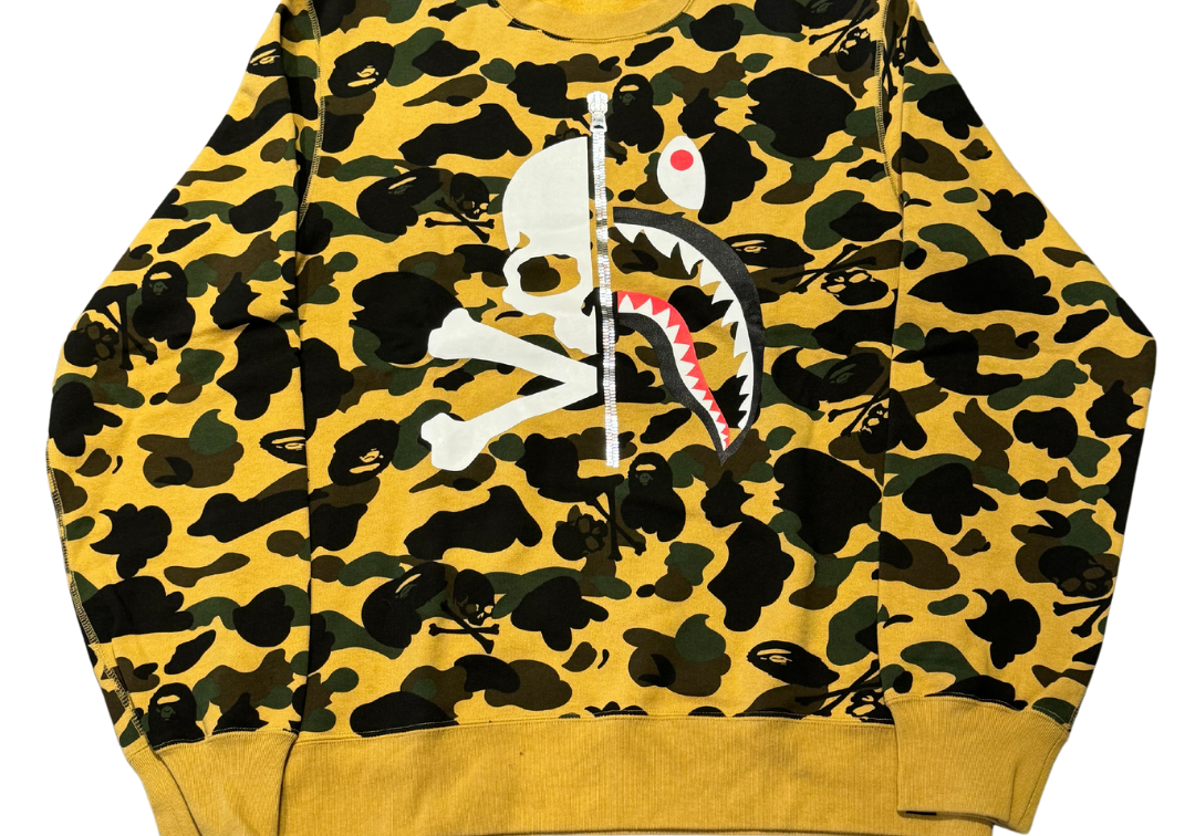 Bape X Mastermind Crewneck Yellow Camo