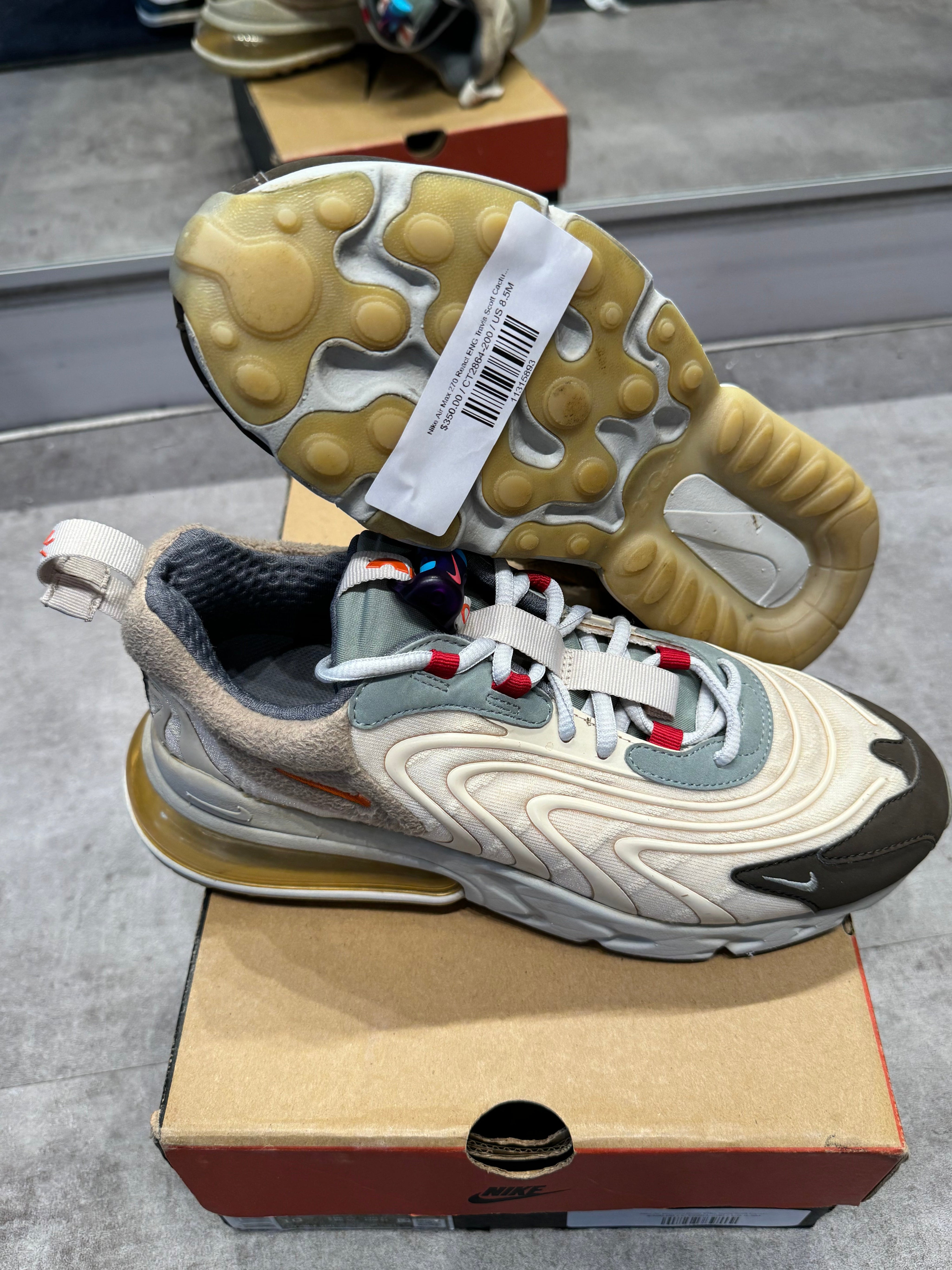 Nike Air Max 270 React ENG Travis Scott Cactus Trails (Preowned)