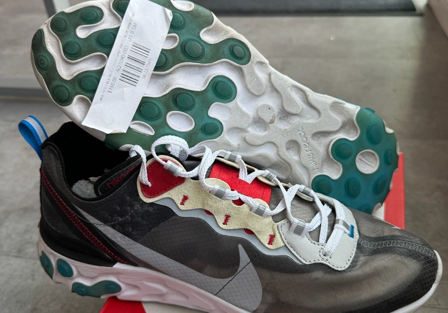 Nike React Element 87 Dark Grey Photo Blue (Preowned)